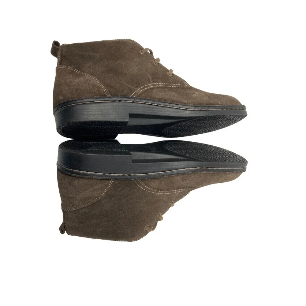 FINN COMFORT Brown Suede Leather Ankle Boots Men's Size 9.5 New - Picture 5 of 11